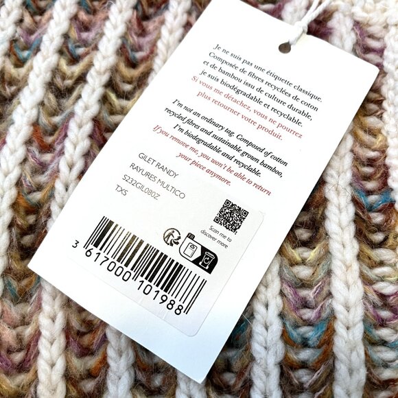 NWT Sezane Randy Cardigan (Multi) XS - Picture 7 of 11